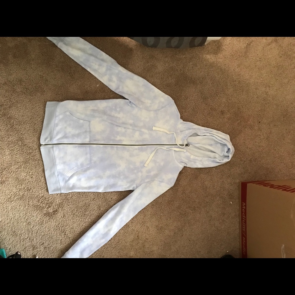 Lavender and white hoodie